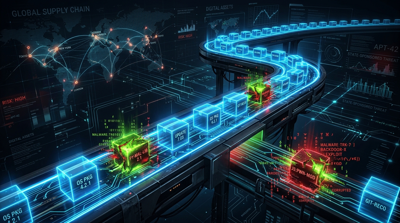 Diagram illustrating the PolinRider supply chain attack flow
